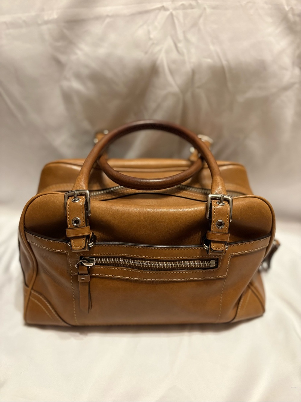 Coach brown leather 2005 Vintage Hampton Satchel Handbag - Picture 3 of 9